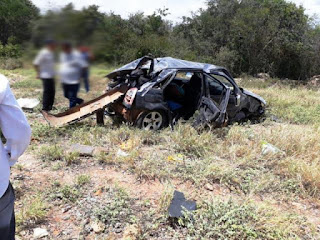 Pessoas ficam feridas após acidente