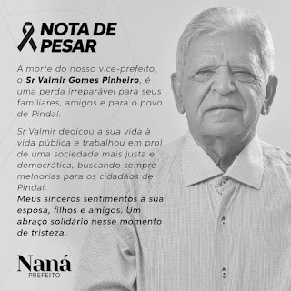 Morre o vice-prefeito reeleito na cidade de Pindaí