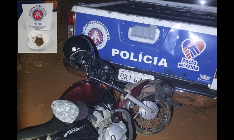 Motociclista embriagado é preso após bater em viatura da PM na Chapada Diamantina