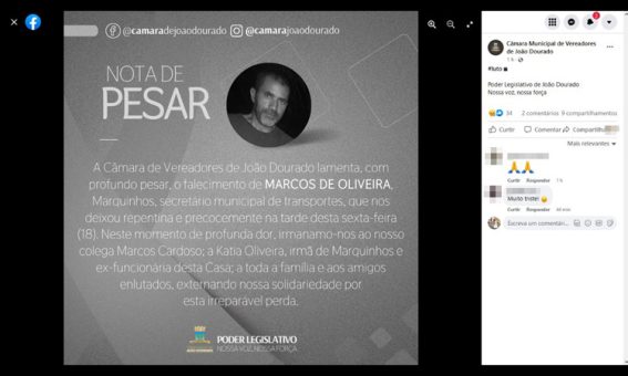 Secretário de João Dourado é morto a tiros durante tentativa de assalto em Simões Filho