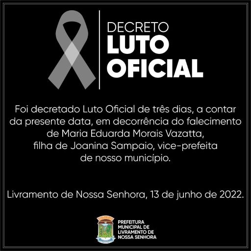 Morre aos 14 anos, Maria Eduarda, filha da vice-prefeita de Livramento de Nossa Senhora