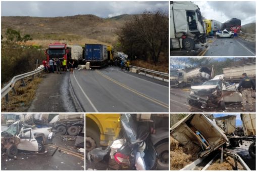 Casal de empresários morre em acidente envolvendo seis veículos na Chapada Diamantina