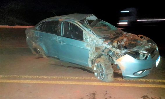 Veículo com placas de Barra do Choça se envolve em acidente no trevo de acesso a Ibicoara