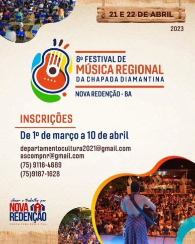 Festival de Música Regional da Chapada Diamantina retorna após pandemia nos dias 21 e 22 de abril