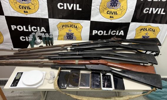 Operação na região de Jacobina prende quatro e apreende seis armas