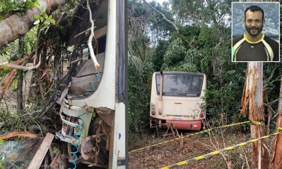 Motorista de ônibus morre após acidente na BA-900, em Ibicoara