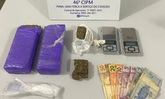 Polícia Militar apreende maconha durante patrulhamento tático em Paramirim