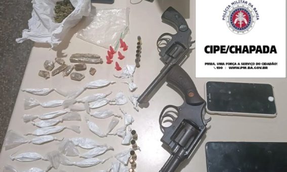 Polícia realiza apreensão de armas de fogo e drogas na Chapada Diamantina