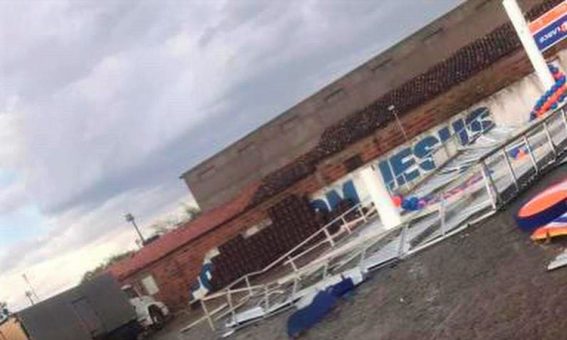 Tempestade destrói cobertura do Posto Bom Jesus em Contendas do Sincorá