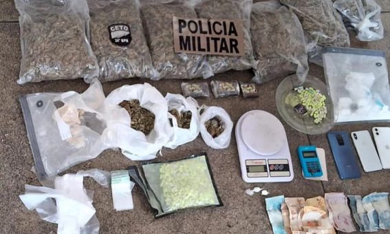 Três pessoas são presas pela Polícia Militar acusadas de tráfico de drogas em Brumado