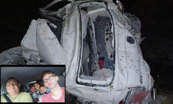 Pai, mãe e três filhos morrem em batida entre carro e carreta na BR-116, entre Brejões e Milagres