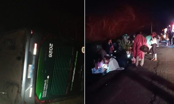 Acidente com ônibus deixa 29 passageiros feridos no Sudoeste da Bahia