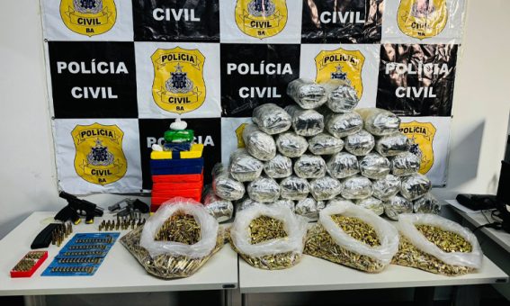 Polícia Civil apreende grande quantidade de drogas, armas e munição na Chapada Diamantina