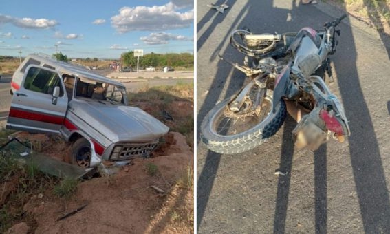 Jovem morre após grave acidente entre moto e caminhonete na BR-030, em Guanambi