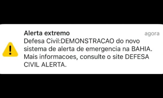 Bahia realiza teste do novo sistema de alertas de emergência da Defesa Civil
