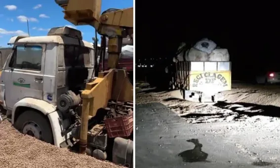 Área de escape na BA-142