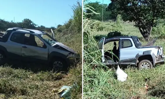 Acidente entre Brotas de Macaúbas e Beira Rio deixa duas pessoas feridas 1 Acidente