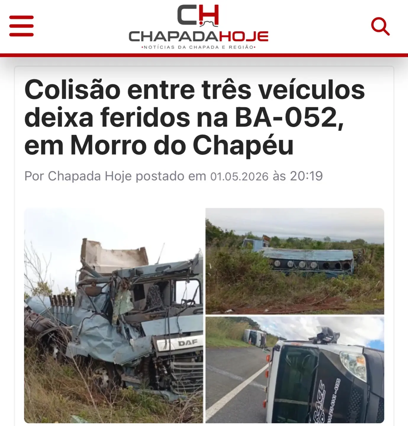 Colisão entre três veículos deixa feridos na BA-052, em Morro do Chapéu

Veja a matéria completa no site chapadahoje.com.br 📲

🌐 Link na Bio

#chapadahoje #noticias #ba052 #morrodochapeu