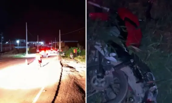 Acidente de moto na BA-142